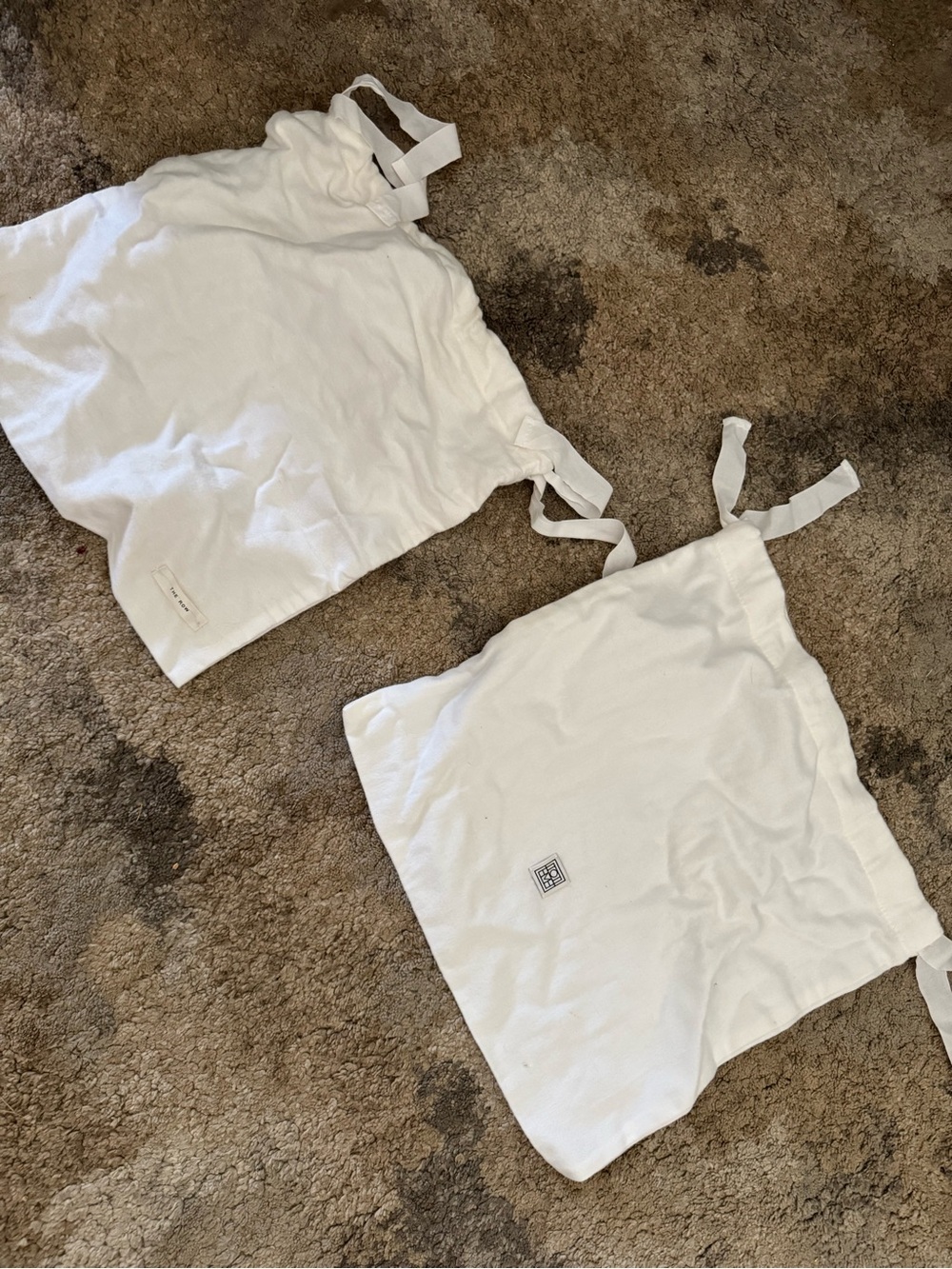 2 White Drawstrings